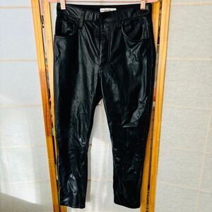 Abercrombie & Fitch Faux Leather‎ Pants 27/4S Black Skinny High Rise Y2K